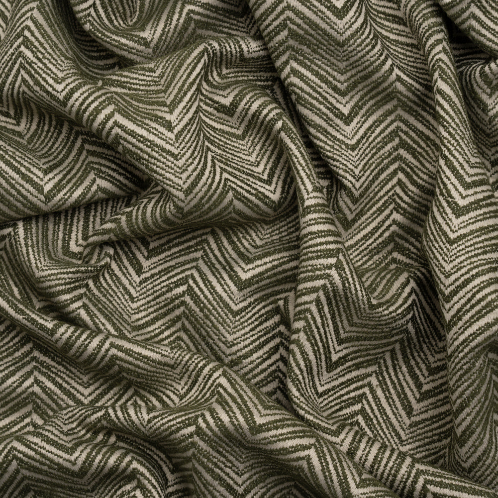 Herringbone Chevrons Recycled Polyester and Cotton Drapery Jacquard - Spruce - British Imported Herringbone Chevrons Recycled Polyester and Cotton Drapery Jacquard - Spruce - British Imported