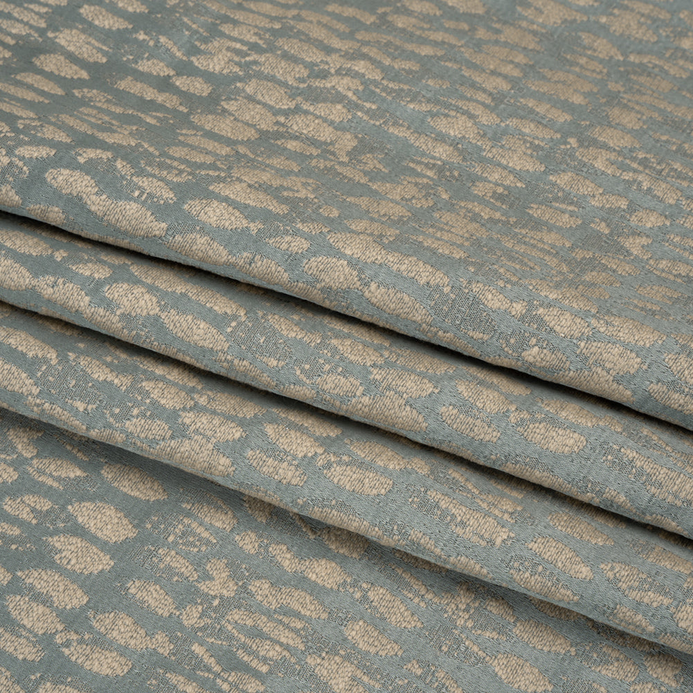 Rows of Spots Recycled Polyester and Cotton Drapery Jacquard - Ocean - British Imported Folded Rows of Spots Recycled Polyester and Cotton Drapery Jacquard - Ocean - British Imported Folded