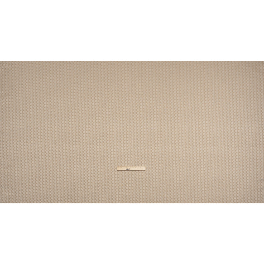 Honeycomb Stripes Recycled Polyester and Cotton Drapery Jacquard - Flax - British Imported Full Honeycomb Stripes Recycled Polyester and Cotton Drapery Jacquard - Flax - British Imported Full