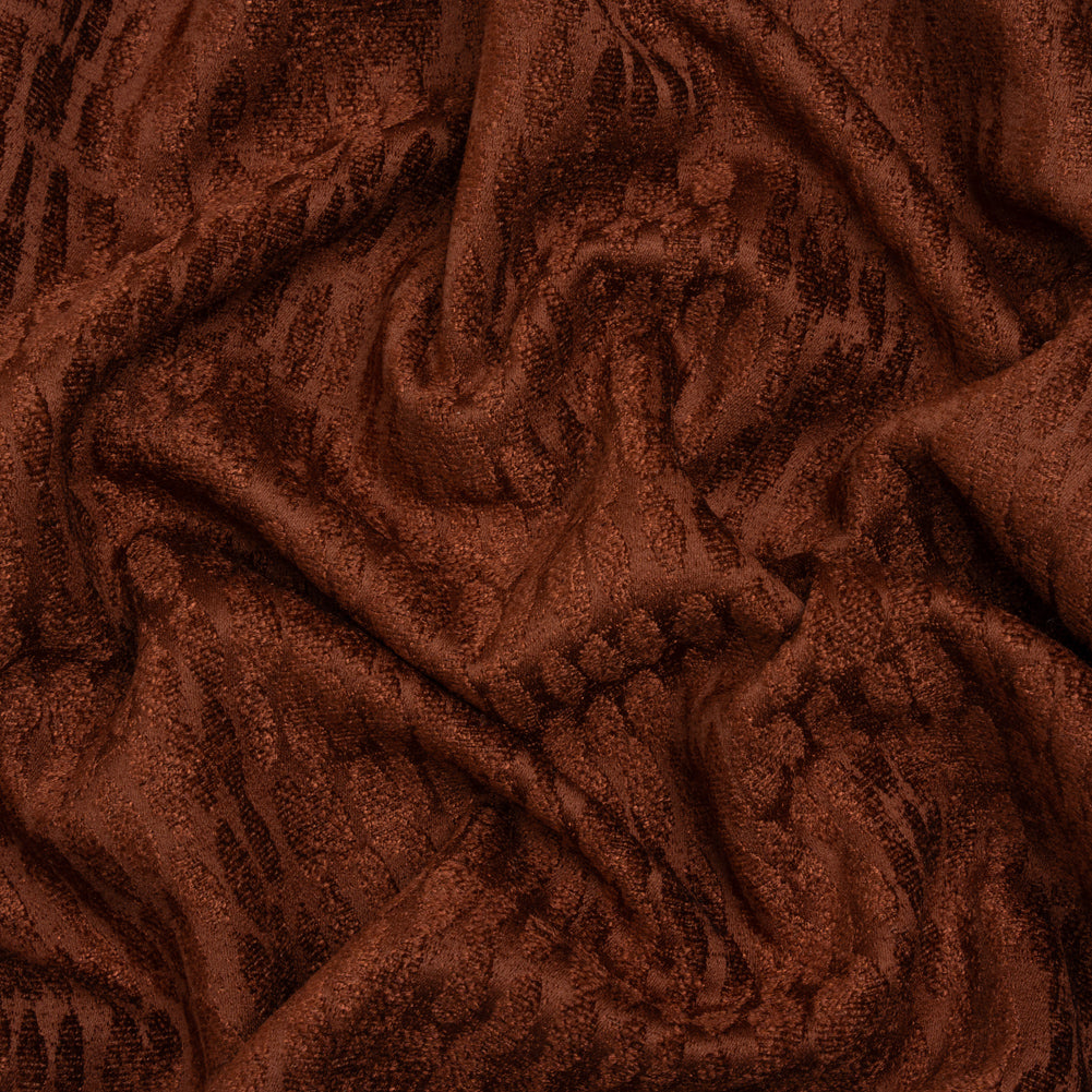 Rows of Spots Recycled Polyester Chenille Drapery Jacquard - Paprika - British Imported Rows of Spots Recycled Polyester Chenille Drapery Jacquard - Paprika - British Imported