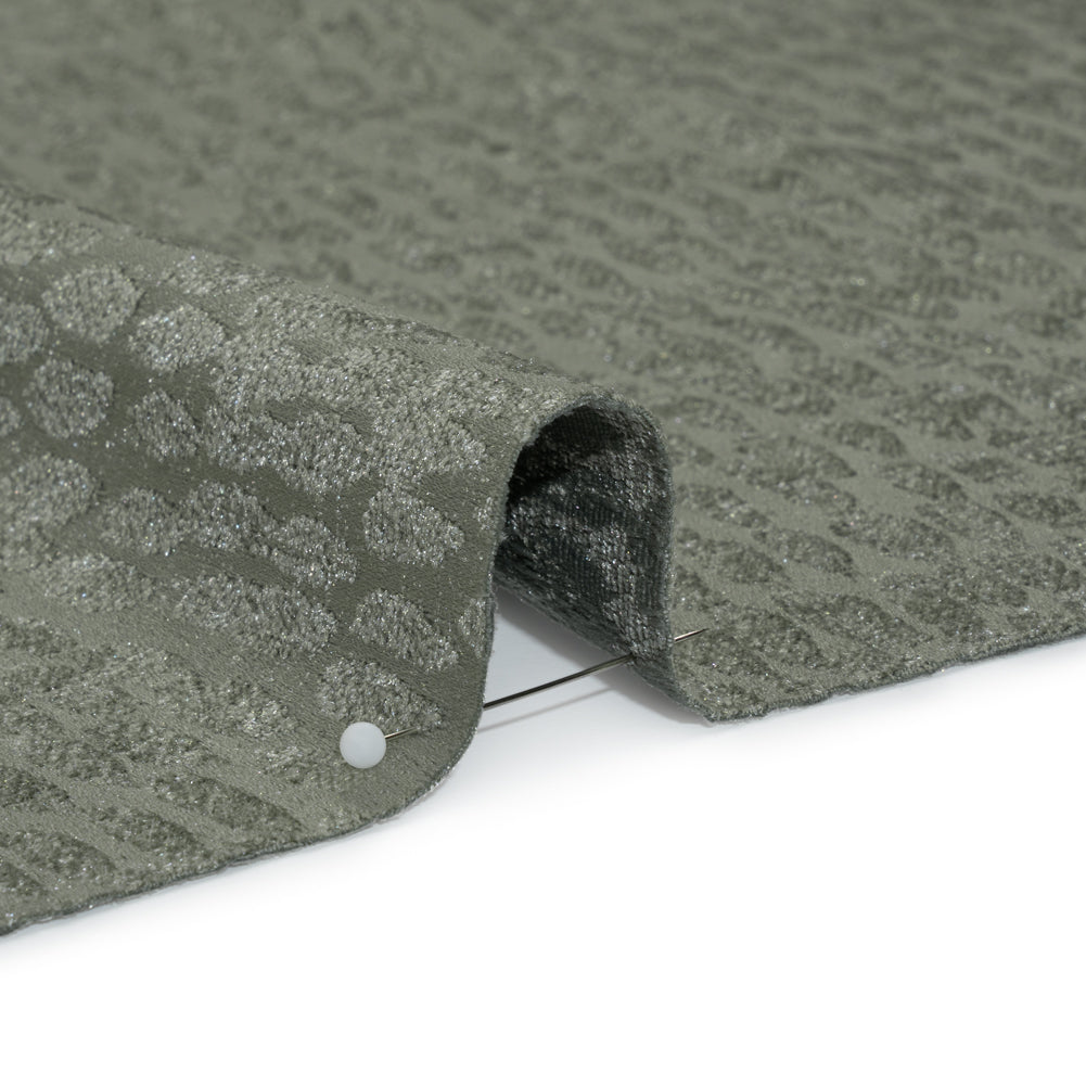 Rows of Spots Recycled Polyester Chenille Drapery Jacquard - Seafoam - British Imported Detail Rows of Spots Recycled Polyester Chenille Drapery Jacquard - Seafoam - British Imported Detail