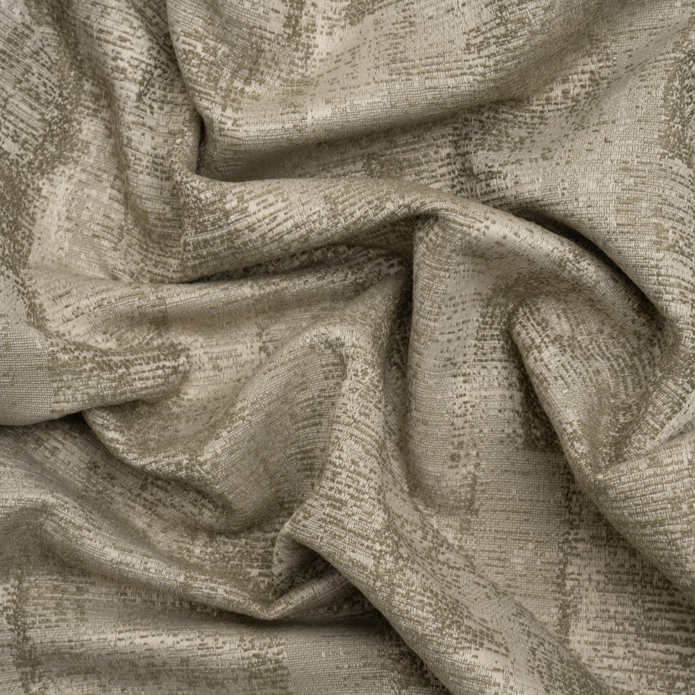 Abstract Textures Recycled Polyester and Cotton Drapery Jacquard - Limestone - British Imported Abstract Textures Recycled Polyester and Cotton Drapery Jacquard - Limestone - British Imported