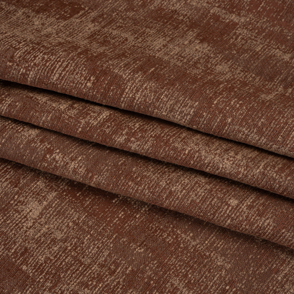 Abstract Textures Recycled Polyester and Cotton Drapery Jacquard - Paprika - British Imported Folded Abstract Textures Recycled Polyester and Cotton Drapery Jacquard - Paprika - British Imported Folded