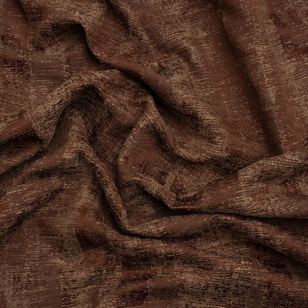 Abstract Textures Recycled Polyester and Cotton Drapery Jacquard - Paprika - British Imported Abstract Textures Recycled Polyester and Cotton Drapery Jacquard - Paprika - British Imported