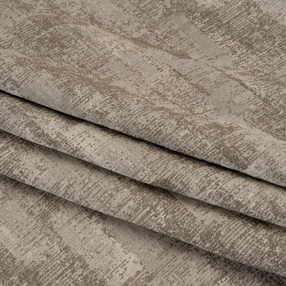 Abstract Textures Recycled Polyester and Cotton Drapery Jacquard - Porcini - British Imported Folded Abstract Textures Recycled Polyester and Cotton Drapery Jacquard - Porcini - British Imported Folded