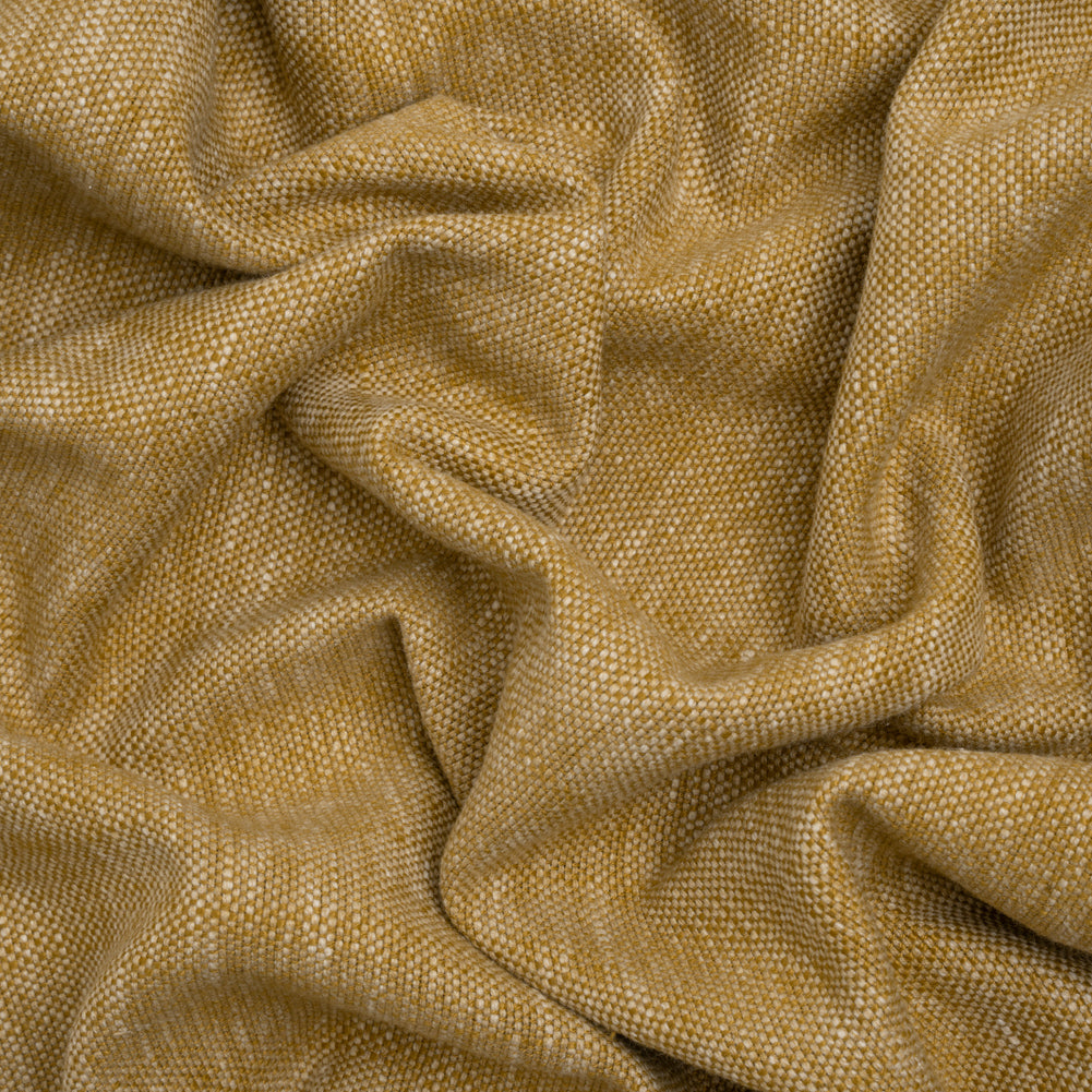 Linen Look Recycled Polyester and Cotton Woven - Maize - British Imported Linen Look Recycled Polyester and Cotton Woven - Maize - British Imported