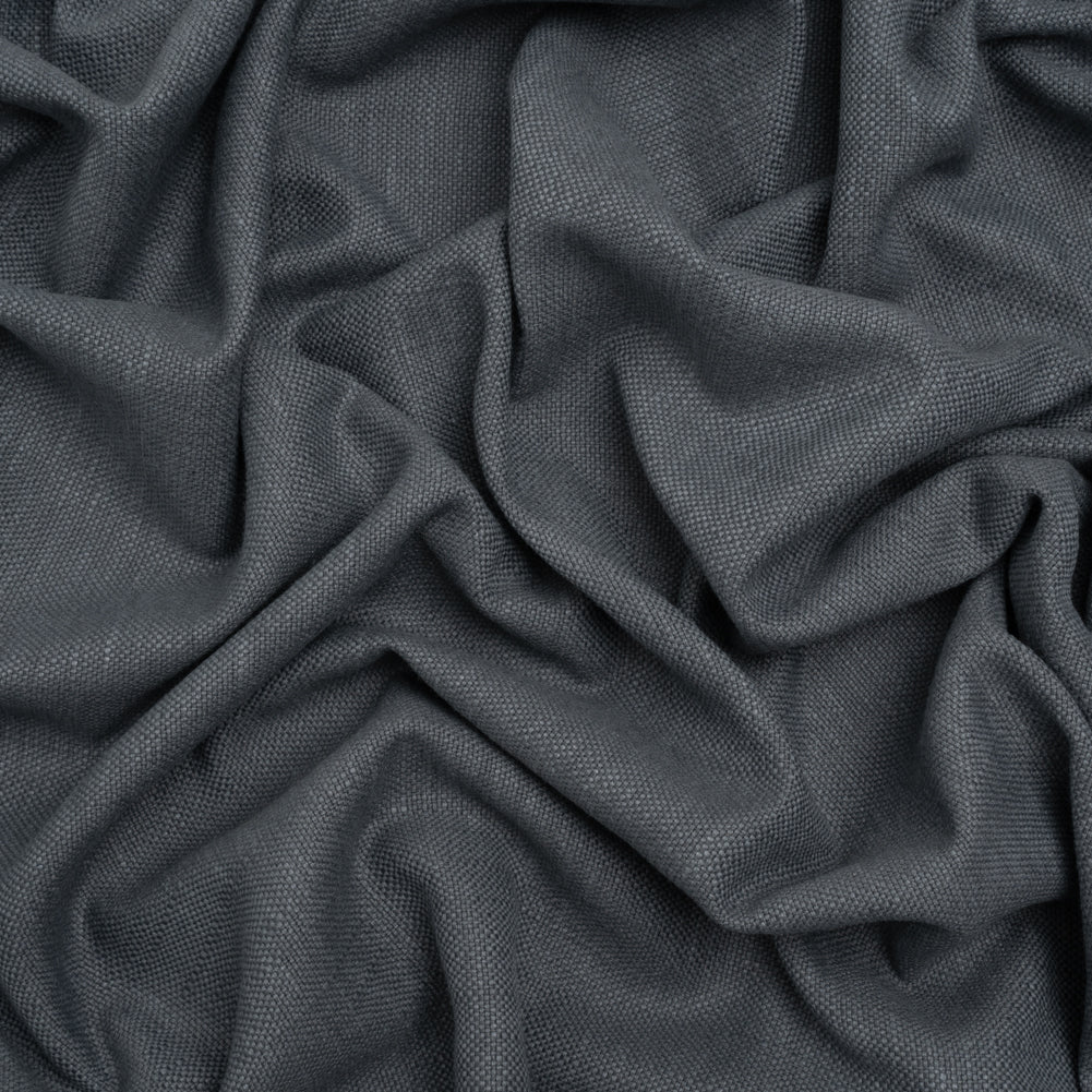 Linen Look Recycled Polyester and Cotton Woven - Midnight - British Imported Linen Look Recycled Polyester and Cotton Woven - Midnight - British Imported