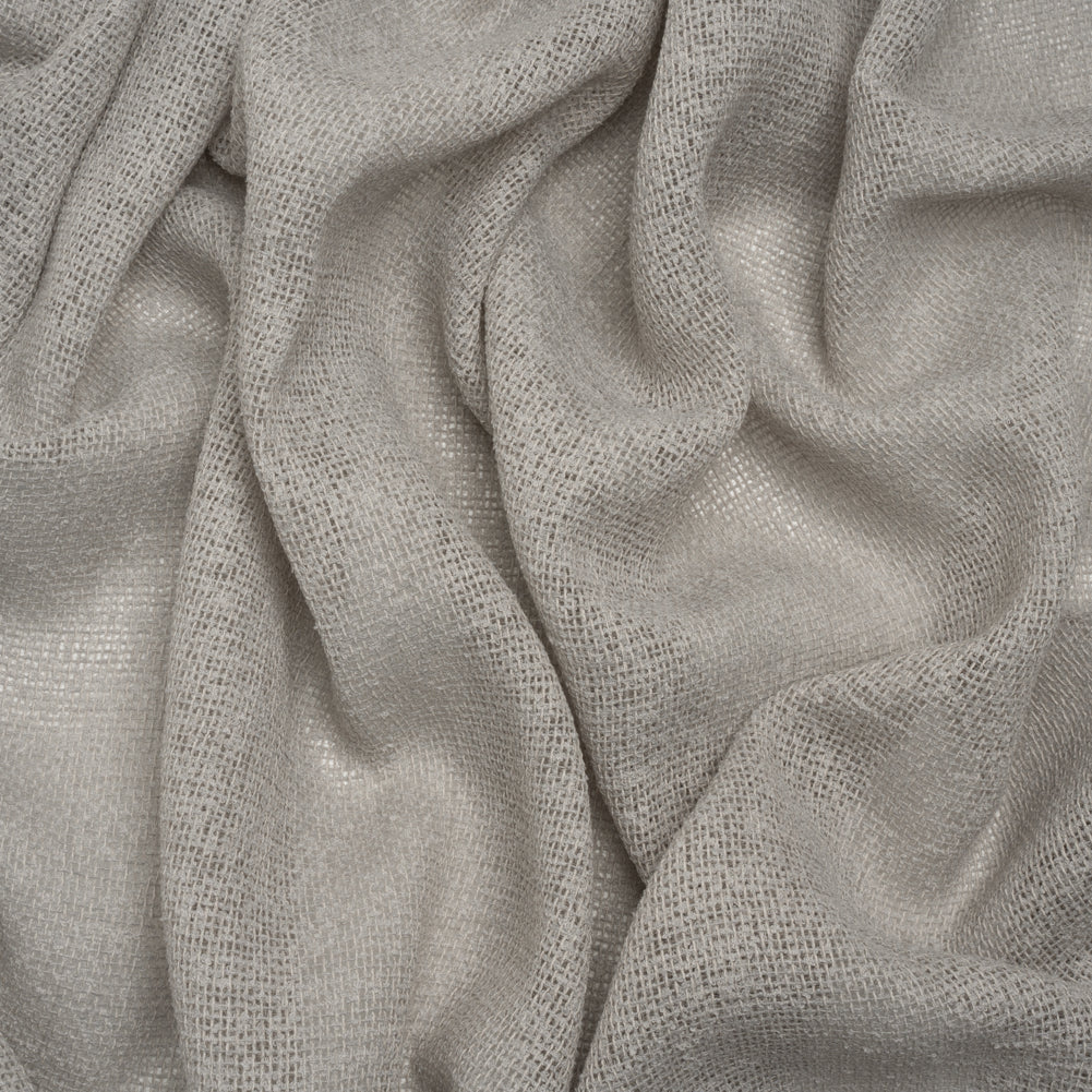 Boucle Burlap-Like Sheer Drapery Woven 118" - Pebble - British Imported Boucle Burlap-Like Sheer Drapery Woven 118" - Pebble - British Imported