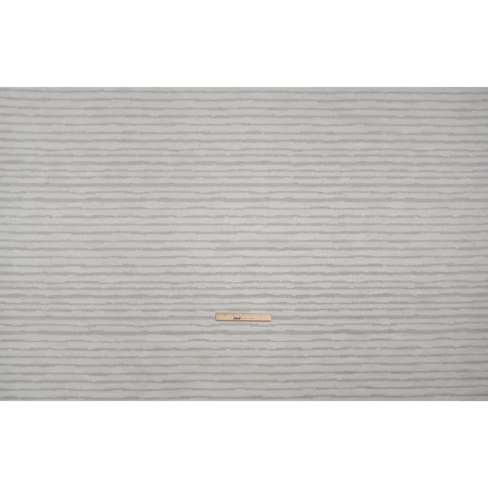 Boucle Striped Drapery Sheer Fabric 118" - Pebble - British Imported Full Boucle Striped Drapery Sheer Fabric 118" - Pebble - British Imported Full