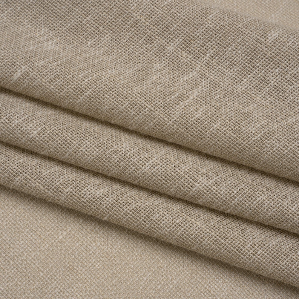 Slubbed Open Weave Drapery Sheer Fabric 118" - Driftwood - British Imported Folded Slubbed Open Weave Drapery Sheer Fabric 118" - Driftwood - British Imported Folded