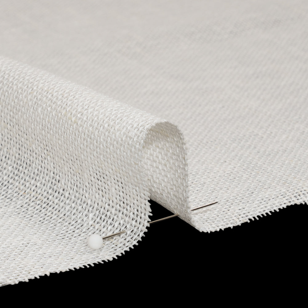 Slubbed Open Weave Drapery Sheer Fabric 118" - Ivory - British Imported Detail Slubbed Open Weave Drapery Sheer Fabric 118" - Ivory - British Imported Detail