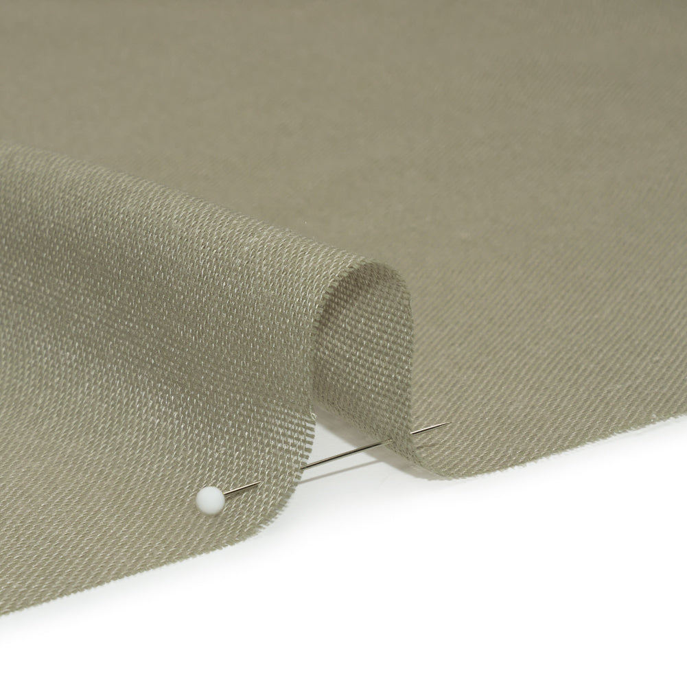 Recycled Polyester Soft Drapery Sheers Woven 118" - Olive - British Imported Detail Recycled Polyester Soft Drapery Sheers Woven 118" - Olive - British Imported Detail