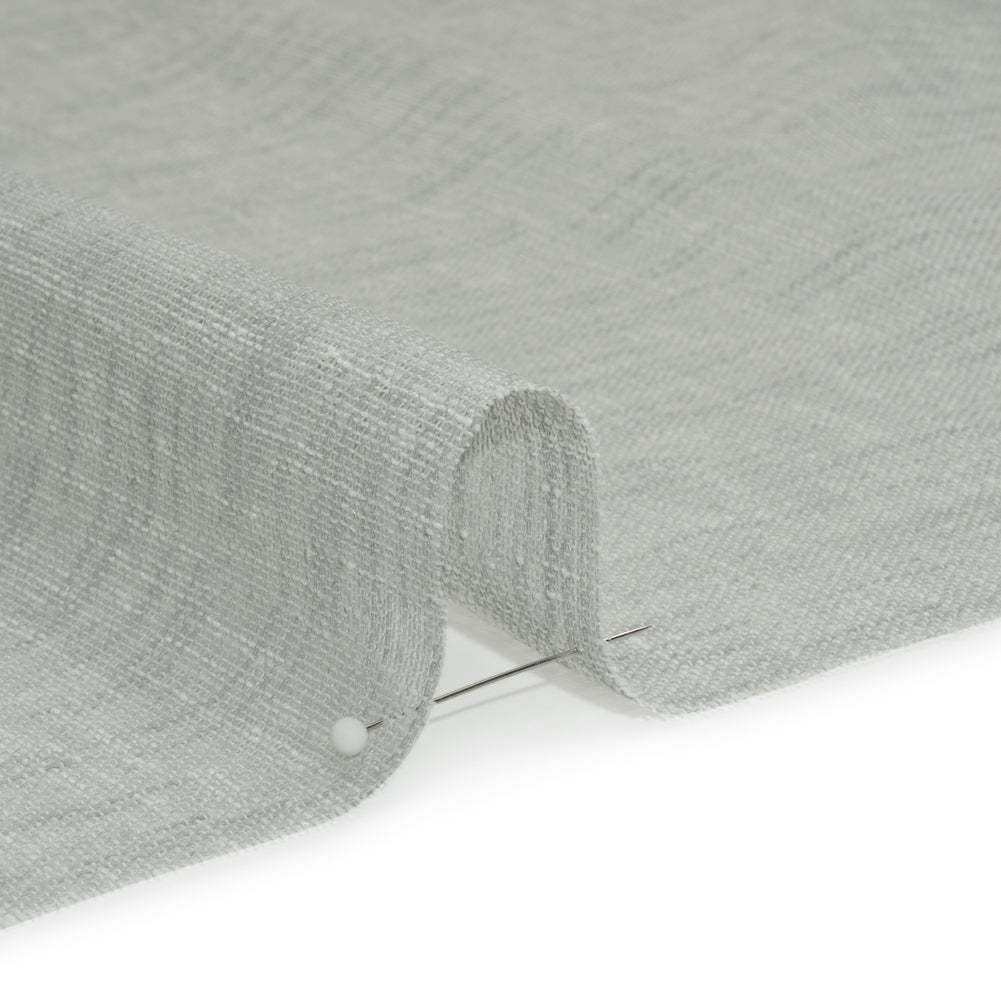 Linen Look Recycled Polyester Drapery Sheers Woven 118" - Mist - British Imported Detail Linen Look Recycled Polyester Drapery Sheers Woven 118" - Mist - British Imported Detail