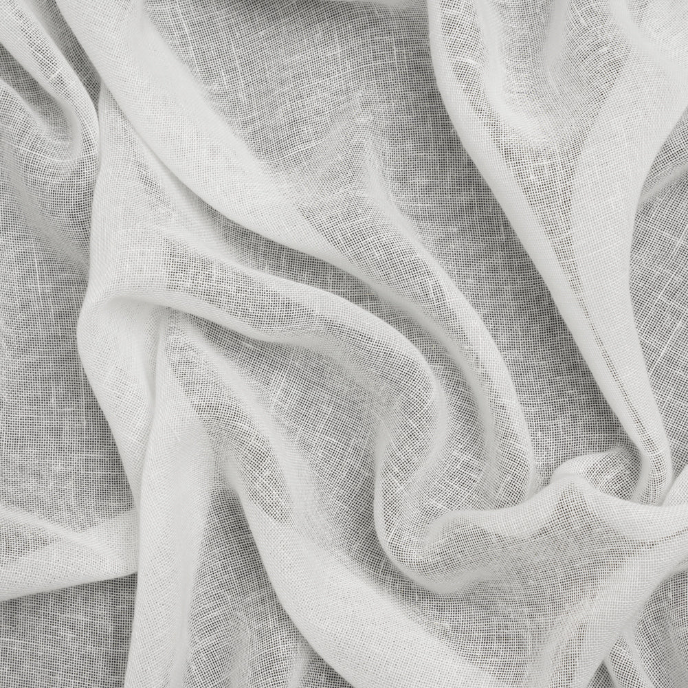 Gauzy Linen Blend Drapery Sheers Woven 118" - Chalk - British Imported Gauzy Linen Blend Drapery Sheers Woven 118" - Chalk - British Imported