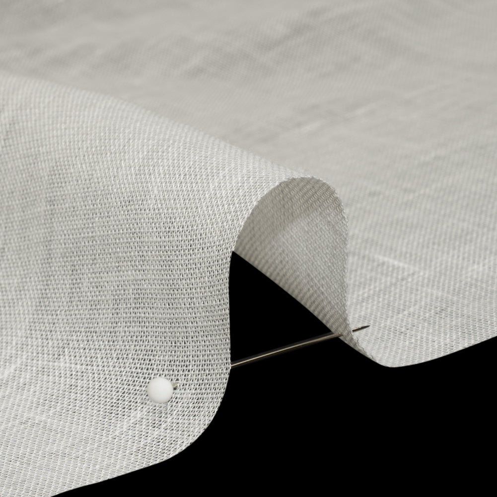 Crisp Linen Blend Drapery Sheers 122" - Ivory - British Imported Detail Crisp Linen Blend Drapery Sheers 122" - Ivory - British Imported Detail