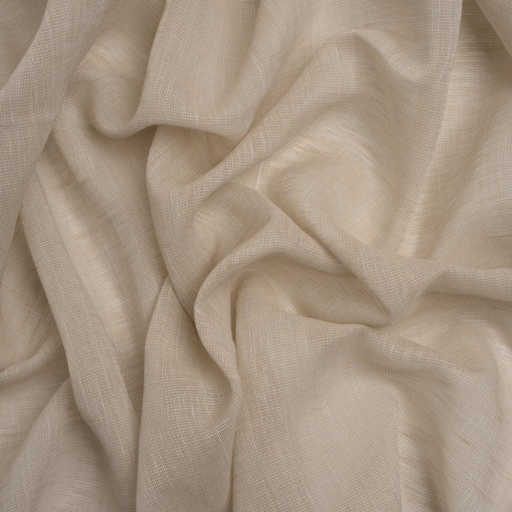 Crisp Linen Blend Drapery Sheers 122" - Putty - British Imported Crisp Linen Blend Drapery Sheers 122" - Putty - British Imported