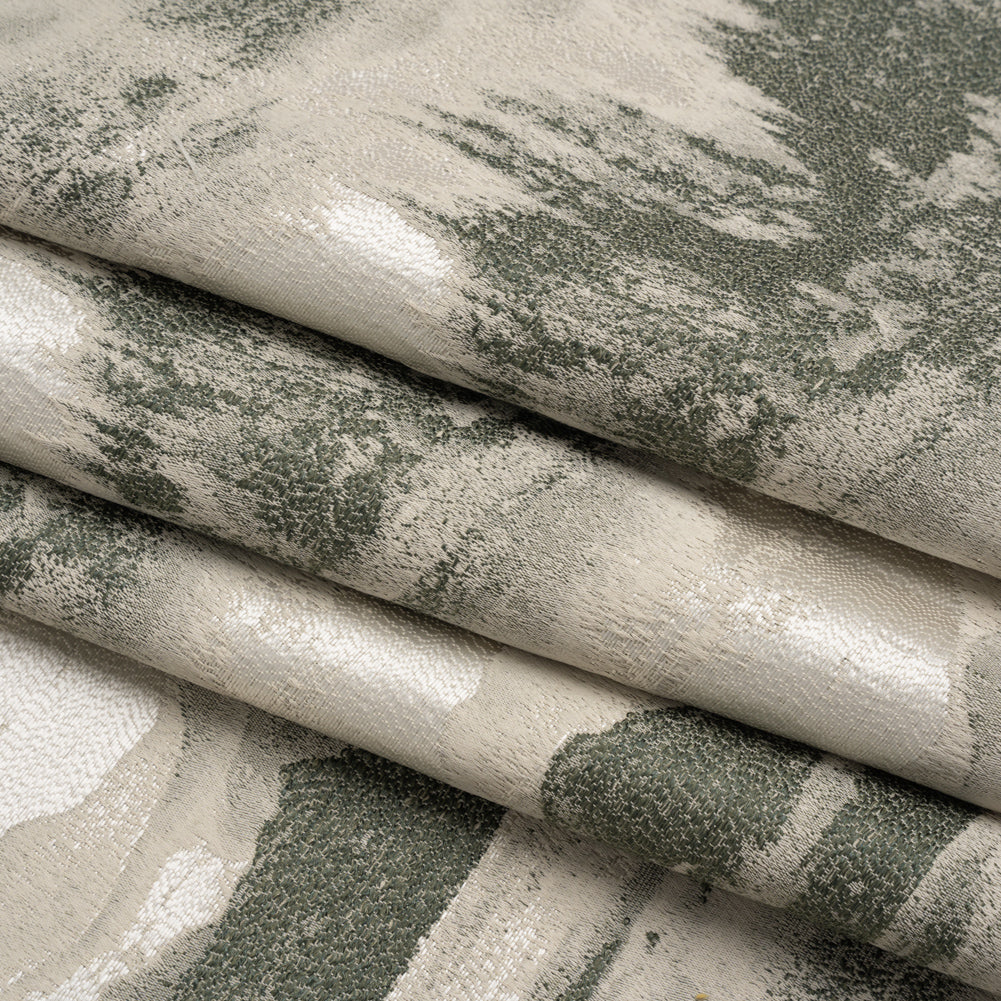 Recycled Polyester Drapery Jacquard - Forest Hazy Landscapes - British Imported Folded Recycled Polyester Drapery Jacquard - Forest Hazy Landscapes - British Imported Folded