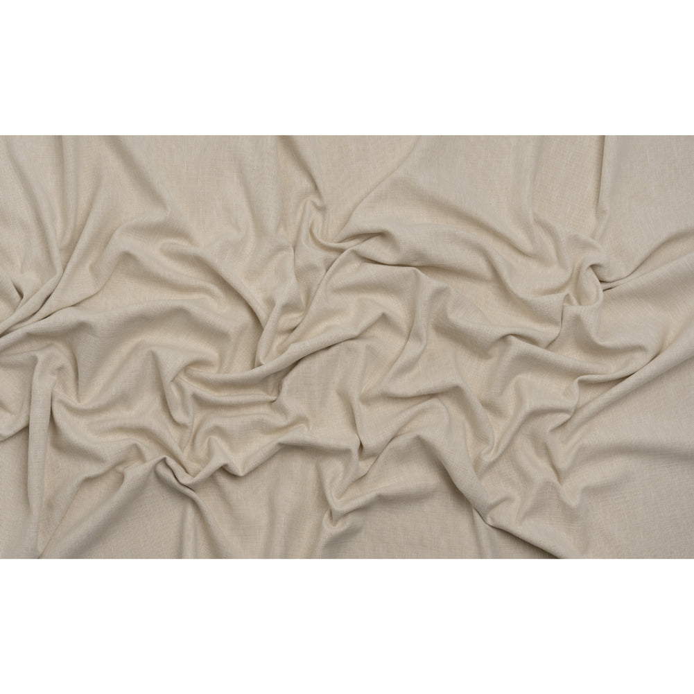 Linen Look Recycled Polyester and Cotton Woven - Oyster - British Imported Linen Look Recycled Polyester and Cotton Woven - Oyster - British Imported