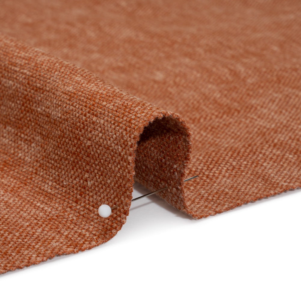 Linen Look Recycled Polyester and Cotton Woven - Paprika - British Imported Linen Look Recycled Polyester and Cotton Woven - Paprika - British Imported