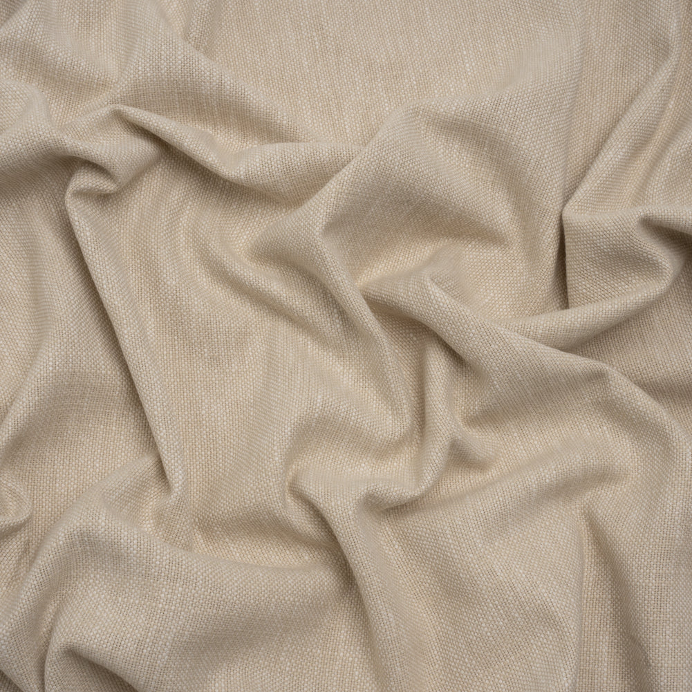 Linen Look Recycled Polyester and Cotton Woven - Putty - British Imported Linen Look Recycled Polyester and Cotton Woven - Putty - British Imported