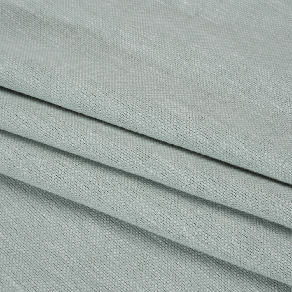Linen Look Recycled Polyester and Cotton Woven - Seafoam - British Imported Linen Look Recycled Polyester and Cotton Woven - Seafoam - British Imported