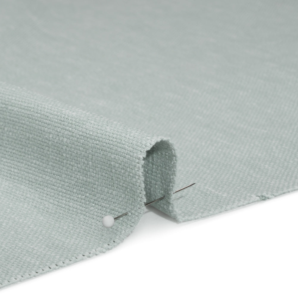 Linen Look Recycled Polyester and Cotton Woven - Seafoam - British Imported Linen Look Recycled Polyester and Cotton Woven - Seafoam - British Imported
