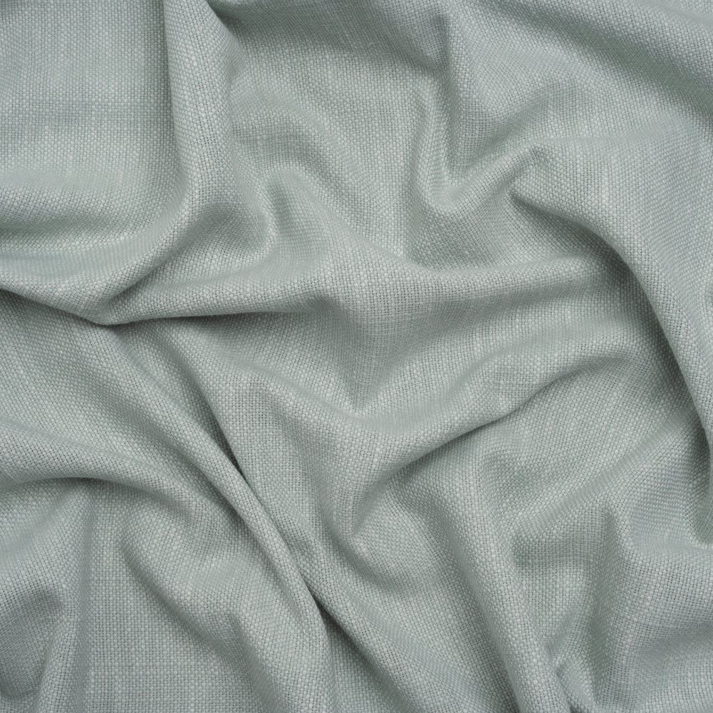 Linen Look Recycled Polyester and Cotton Woven - Seafoam - British Imported Linen Look Recycled Polyester and Cotton Woven - Seafoam - British Imported