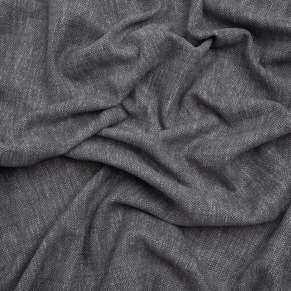 Linen Look Recycled Polyester and Cotton Woven - Slate - British Imported Linen Look Recycled Polyester and Cotton Woven - Slate - British Imported