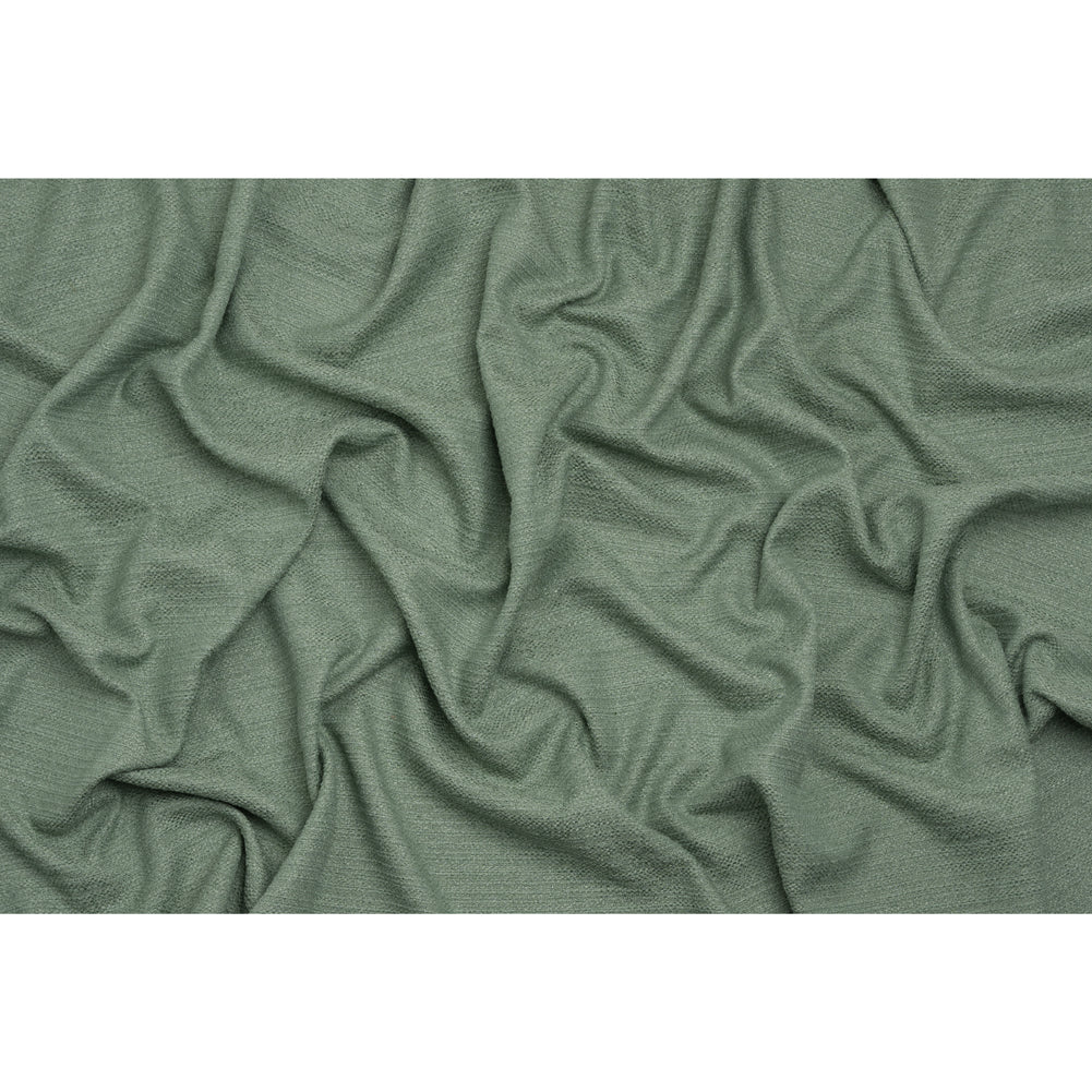 Textured Recycled Polyester Woven - Aloe Boucle Stripes - British Imported Textured Recycled Polyester Woven - Aloe Boucle Stripes - British Imported