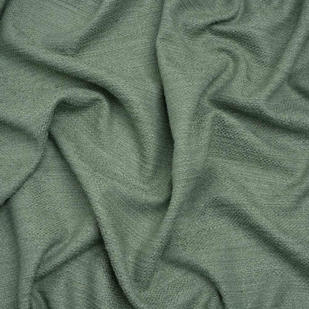 Textured Recycled Polyester Woven - Aloe Boucle Stripes - British Imported Textured Recycled Polyester Woven - Aloe Boucle Stripes - British Imported