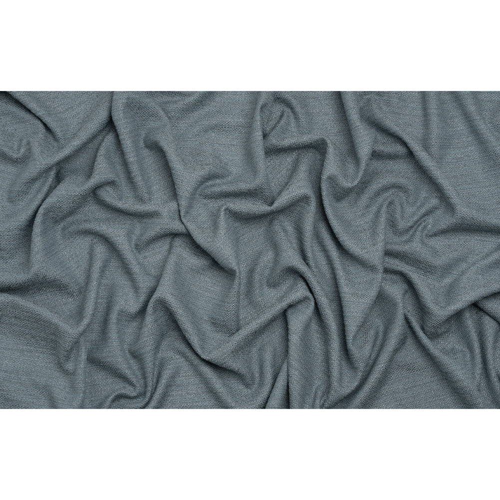 Textured Recycled Polyester Woven - Chambray Boucle Stripes - British Imported - Full Textured Recycled Polyester Woven - Chambray Boucle Stripes - British Imported - Full