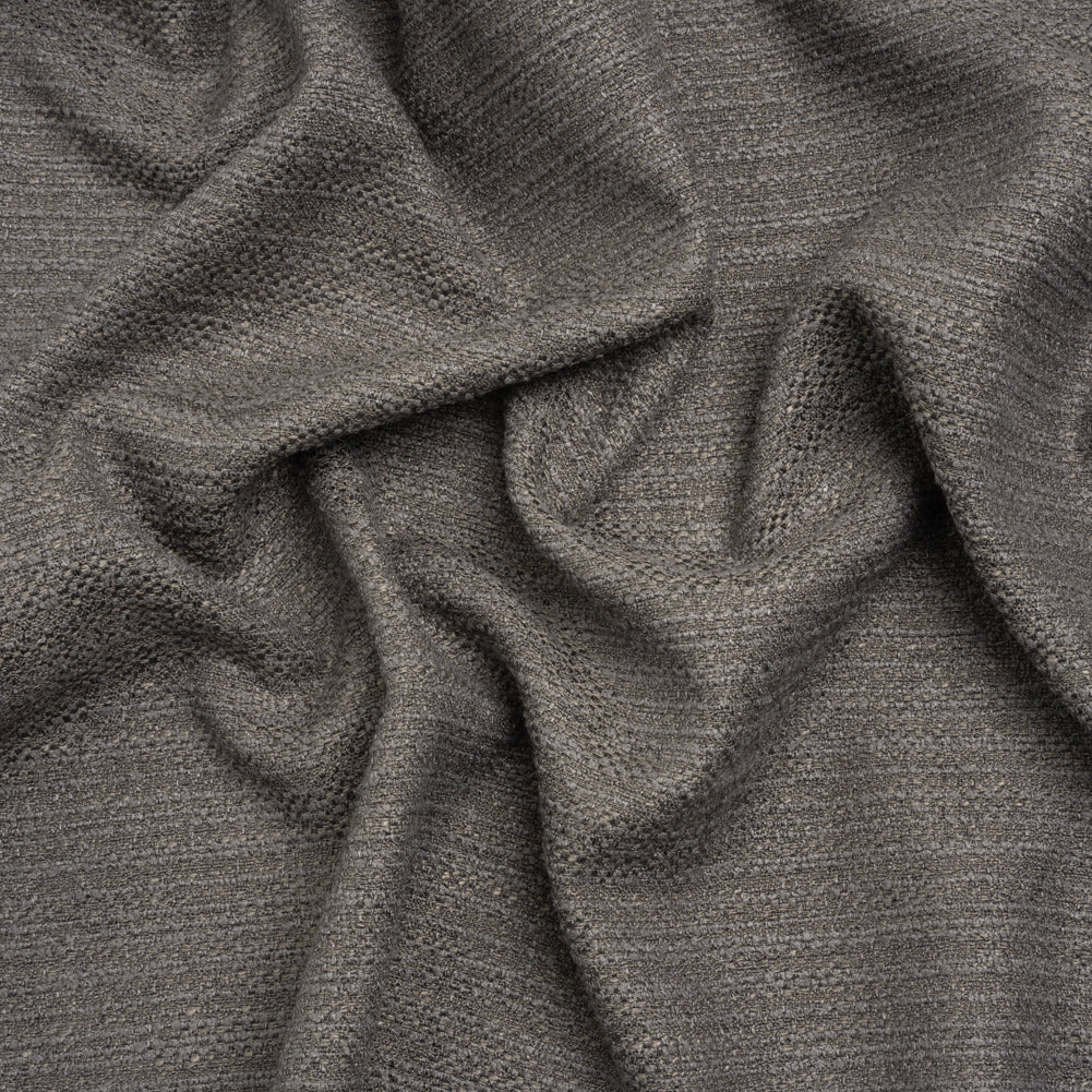 Textured Recycled Polyester Woven - Flint Boucle Stripes - British Imported Textured Recycled Polyester Woven - Flint Boucle Stripes - British Imported