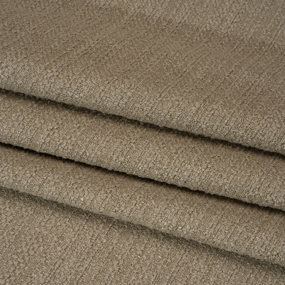 Textured Recycled Polyester Woven - Hemp Boucle Stripes - British Imported Textured Recycled Polyester Woven - Hemp Boucle Stripes - British Imported