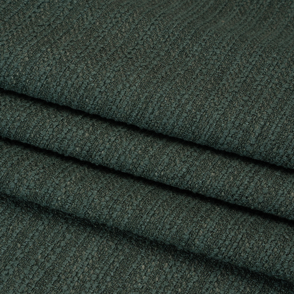 Textured Recycled Polyester Woven - Kingfisher Boucle Stripes - British Imported Textured Recycled Polyester Woven - Kingfisher Boucle Stripes - British Imported