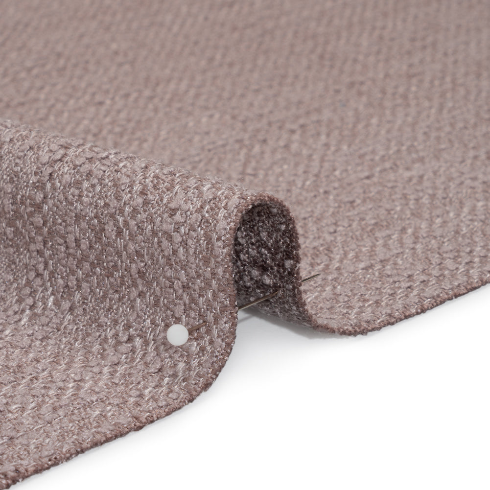 Textured Recycled Polyester Woven - Lilac Boucle Stripes - British Imported - Detail Textured Recycled Polyester Woven - Lilac Boucle Stripes - British Imported - Detail