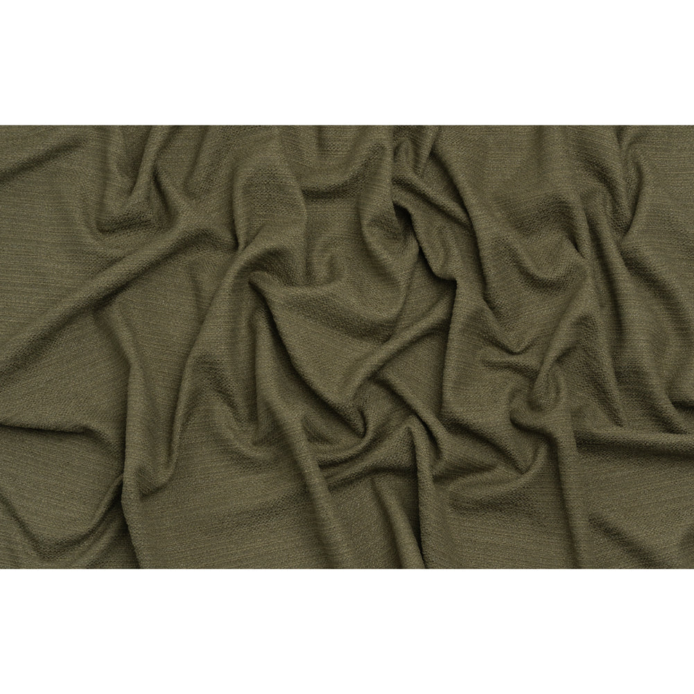 Textured Recycled Polyester Woven - Moss Boucle Stripes - British Imported Textured Recycled Polyester Woven - Moss Boucle Stripes - British Imported