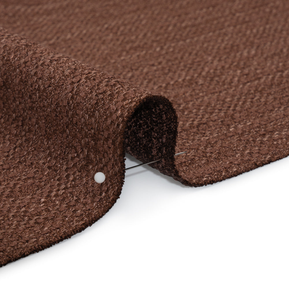 Textured Recycled Polyester Woven - Mulberry Boucle Stripes - British Imported Textured Recycled Polyester Woven - Mulberry Boucle Stripes - British Imported