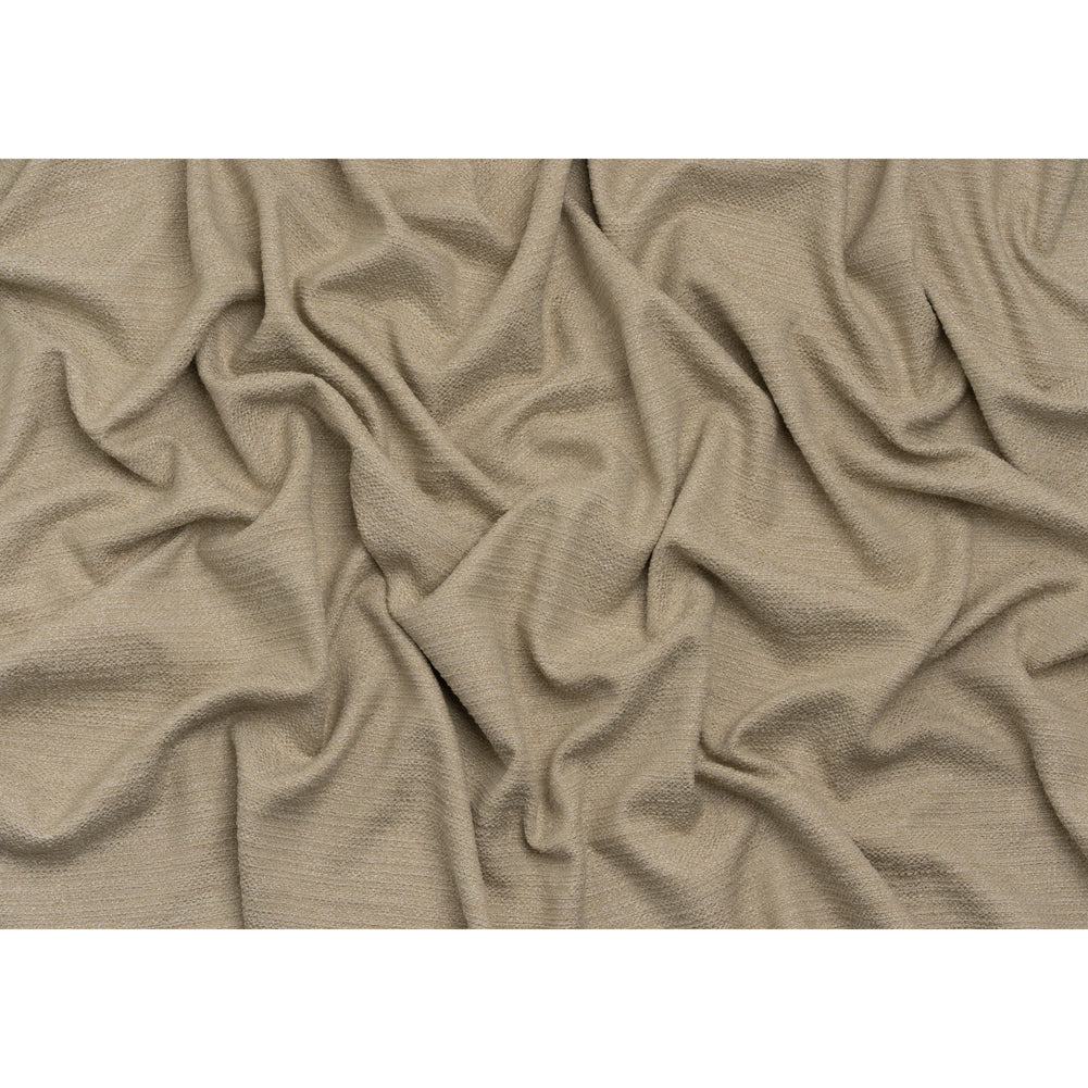 Textured Recycled Polyester Woven - Oatmeal Boucle Stripes - British Imported Textured Recycled Polyester Woven - Oatmeal Boucle Stripes - British Imported