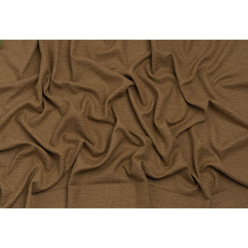 Textured Recycled Polyester Woven - Pecan Boucle Stripes - British Imported Textured Recycled Polyester Woven - Pecan Boucle Stripes - British Imported