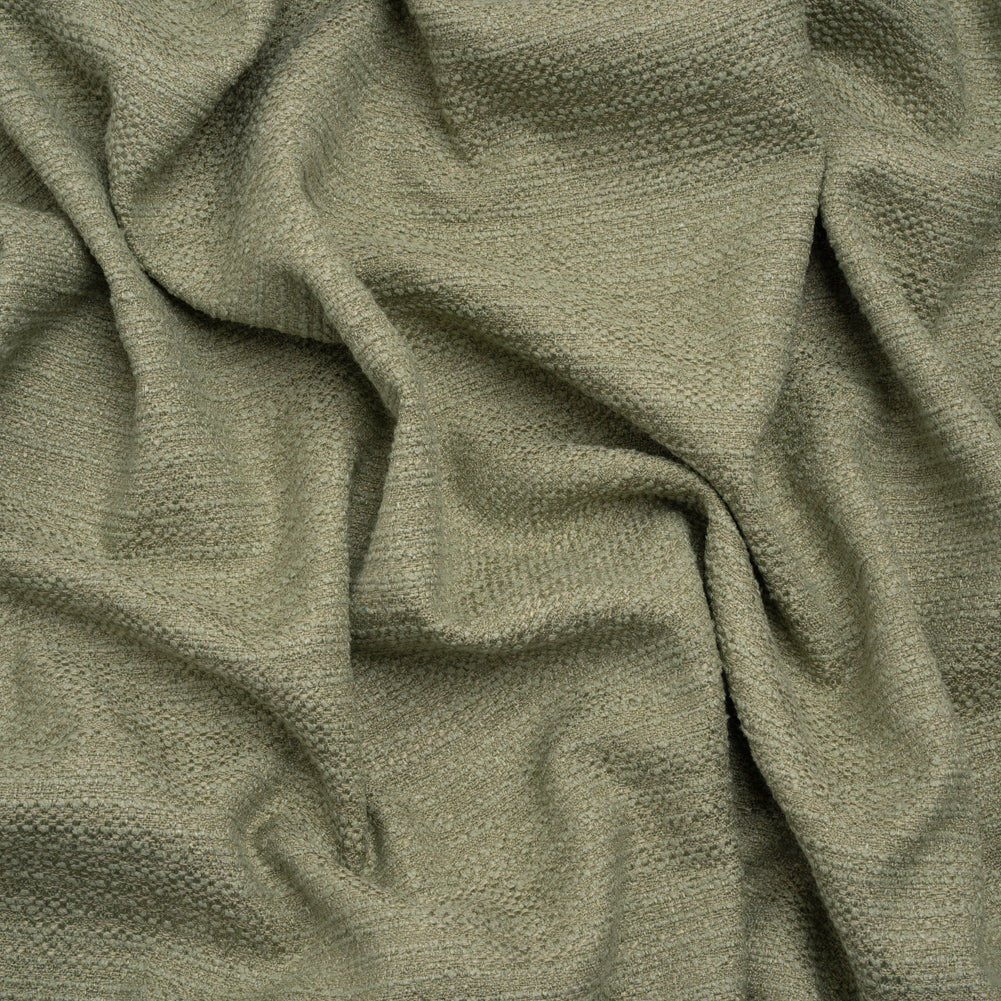 Textured Recycled Polyester Woven - Pistachio Boucle Stripes - British Imported Textured Recycled Polyester Woven - Pistachio Boucle Stripes - British Imported