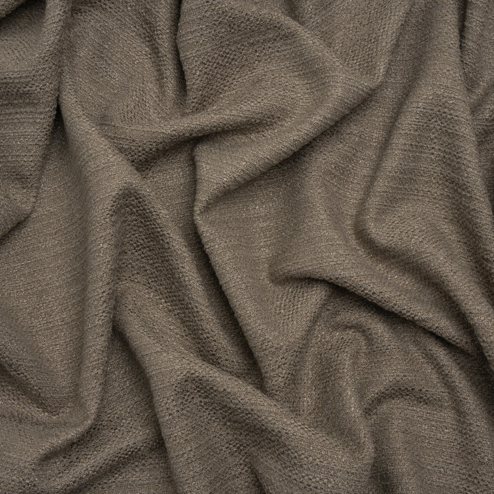 Textured Recycled Polyester Woven - Porcini Boucle Stripes - British Imported Textured Recycled Polyester Woven - Porcini Boucle Stripes - British Imported