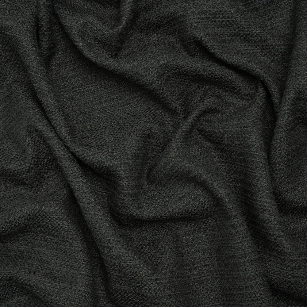 Textured Recycled Polyester Woven - Raven Boucle Stripes - British Imported Textured Recycled Polyester Woven - Raven Boucle Stripes - British Imported