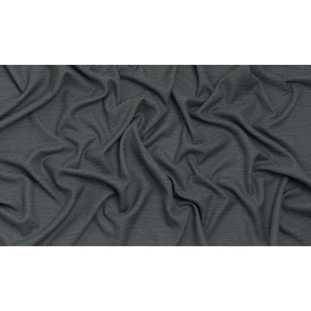 Textured Recycled Polyester Woven - Slate Boucle Stripes - British Imported Textured Recycled Polyester Woven - Slate Boucle Stripes - British Imported