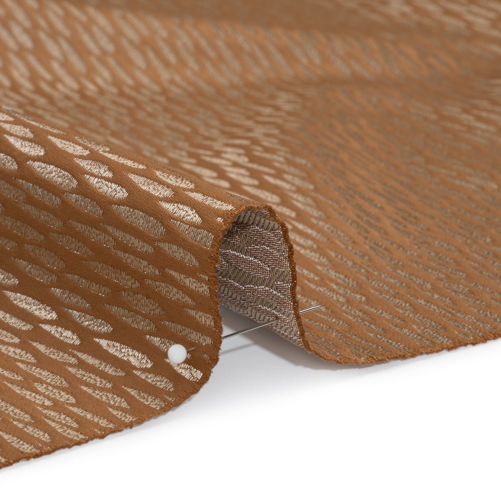 Luminous Drapery Jacquard - Rust Raindrops - British Imported Luminous Drapery Jacquard - Rust Raindrops - British Imported