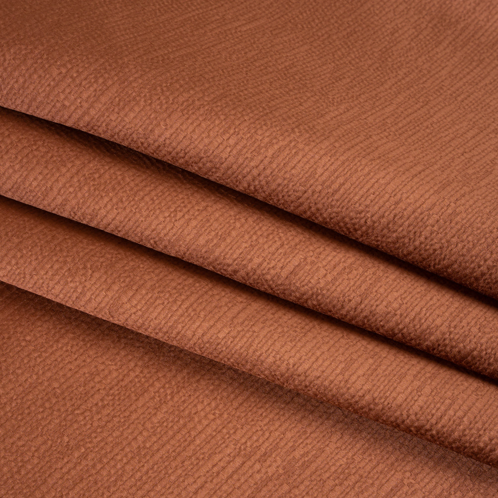 Luminous Textural Recycled Polyester Woven - Paprika - British Imported Luminous Textural Recycled Polyester Woven - Paprika - British Imported