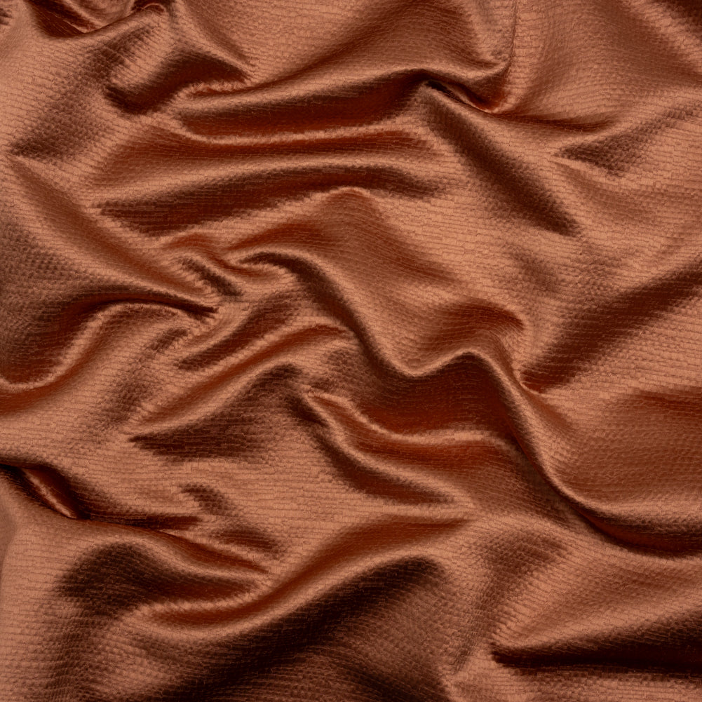 Luminous Textural Recycled Polyester Woven - Paprika - British Imported Luminous Textural Recycled Polyester Woven - Paprika - British Imported