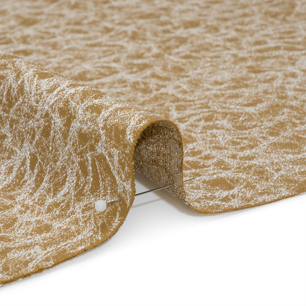 Satin-Faced Jacquard - Gold Cracked - British Imported) Satin-Faced Jacquard - Gold Cracked - British Imported)