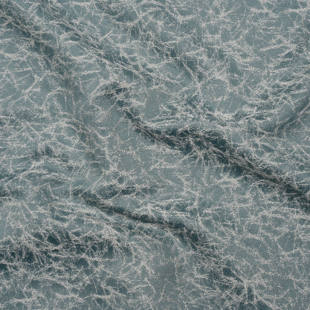 Satin-Faced Jacquard - Ocean Cracked - British Imported) Satin-Faced Jacquard - Ocean Cracked - British Imported)