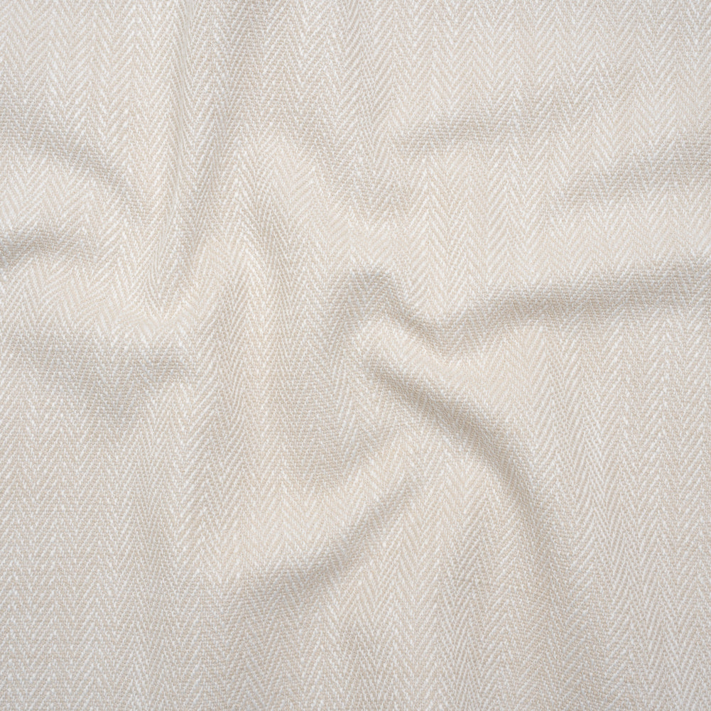 Recycled Polyester Home Decor Twill - Alabaster Herringbone - British Imported Recycled Polyester Home Decor Twill - Alabaster Herringbone - British Imported