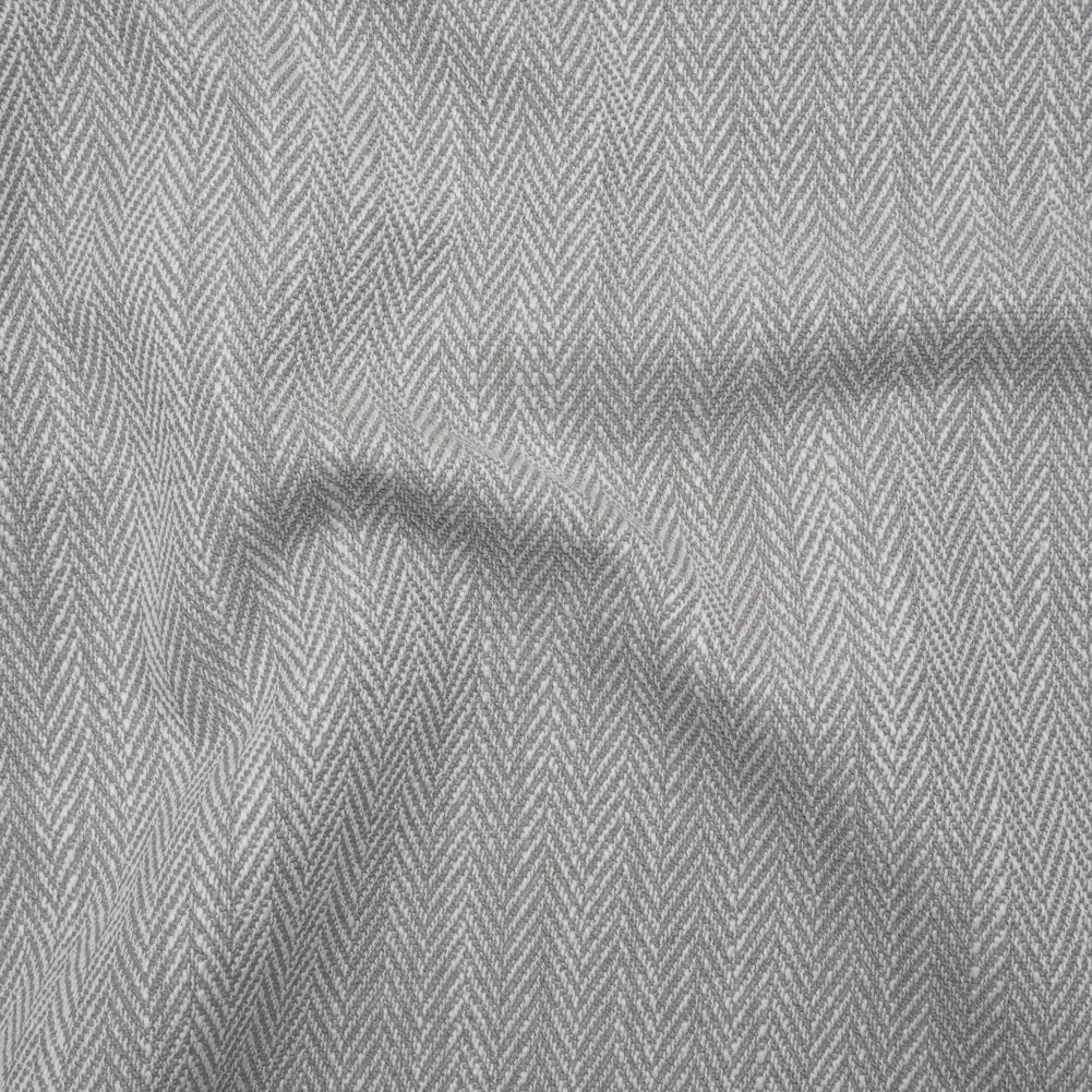 Recycled Polyester Home Decor Twill - Ash Herringbone - British Imported Recycled Polyester Home Decor Twill - Ash Herringbone - British Imported